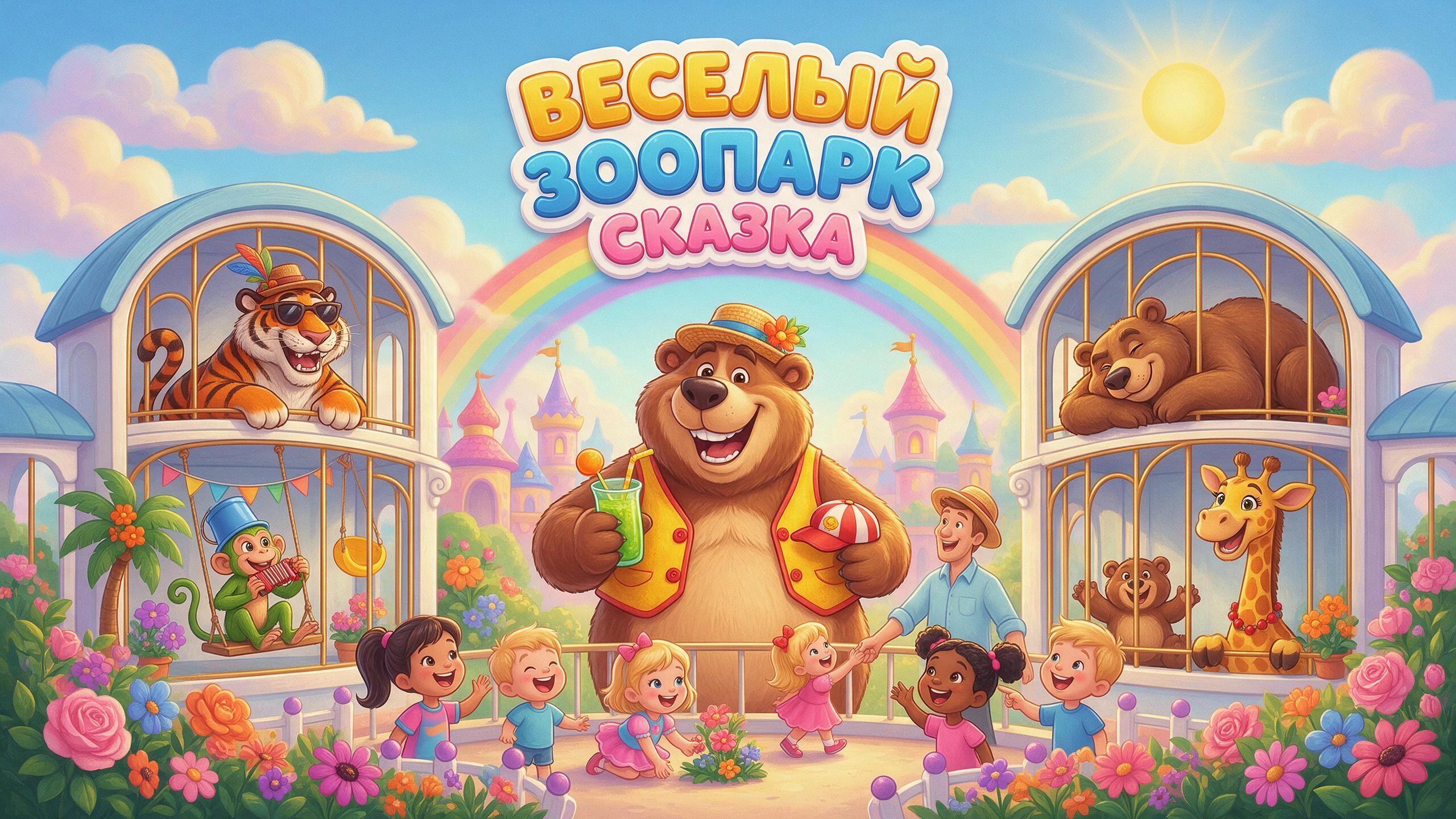 Смешная сказка про животных: забавный зоопарк