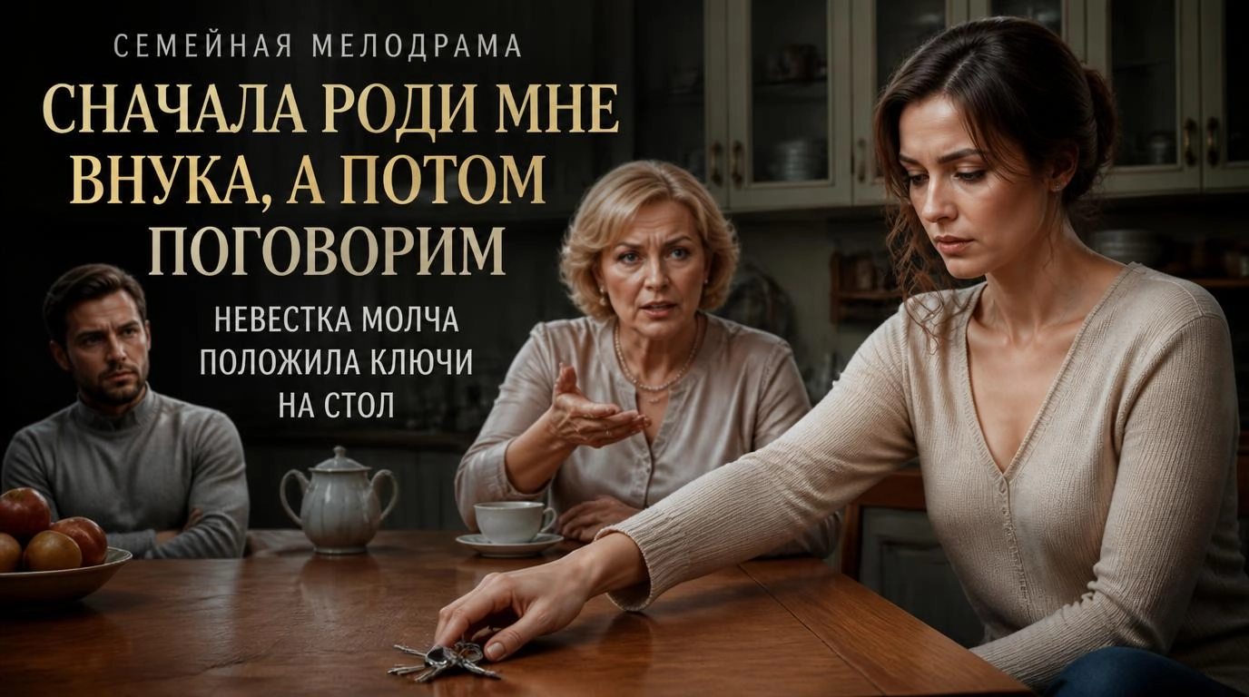 «Сначала роди мне внука, а потом поговорим». Невестка молча положила ключи на стол