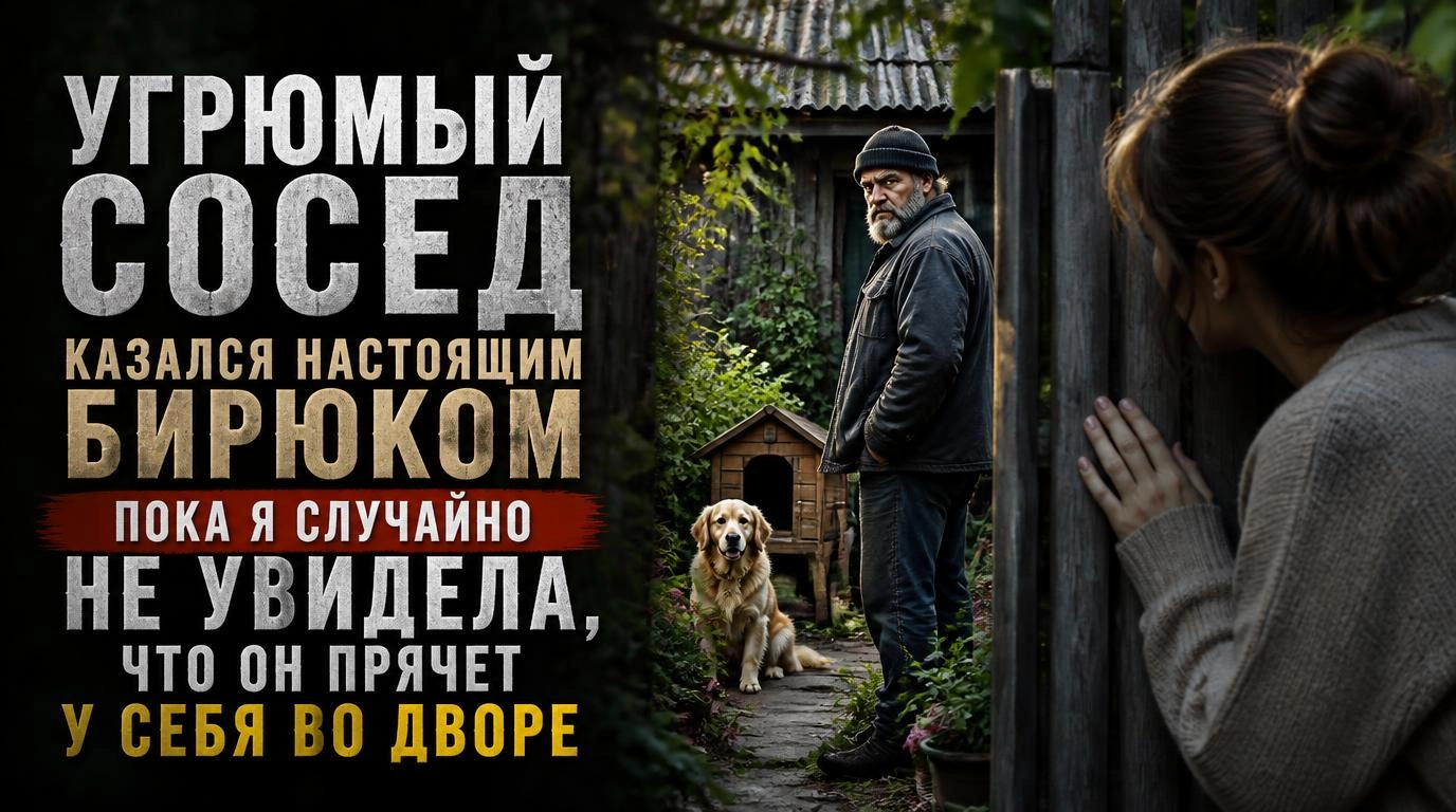 Сосед казался бирюком, пока я случайно не увидела, что он прячет у себя во дворе