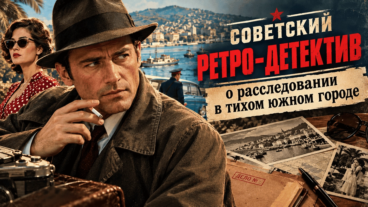 Советский ретро-детектив о расследовании в тихом южном городе