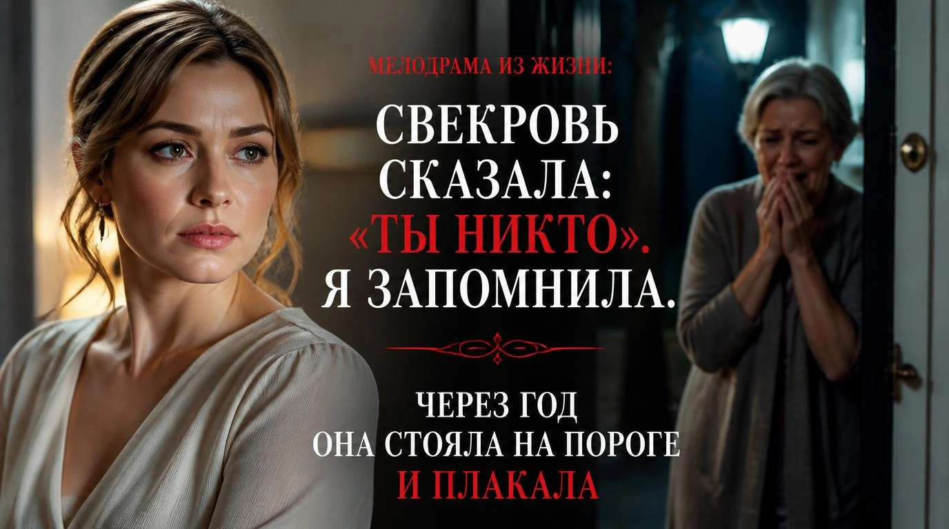 Свекровь сказала: «Ты никто». Я запомнила. Через год она стояла на пороге и плакала