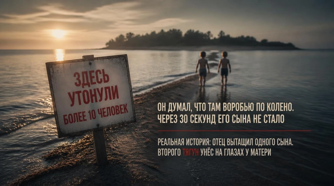 «Там воробью по колено»: отец вытащил из воды старшего сына. Младшего тягун унёс за 30 секунд