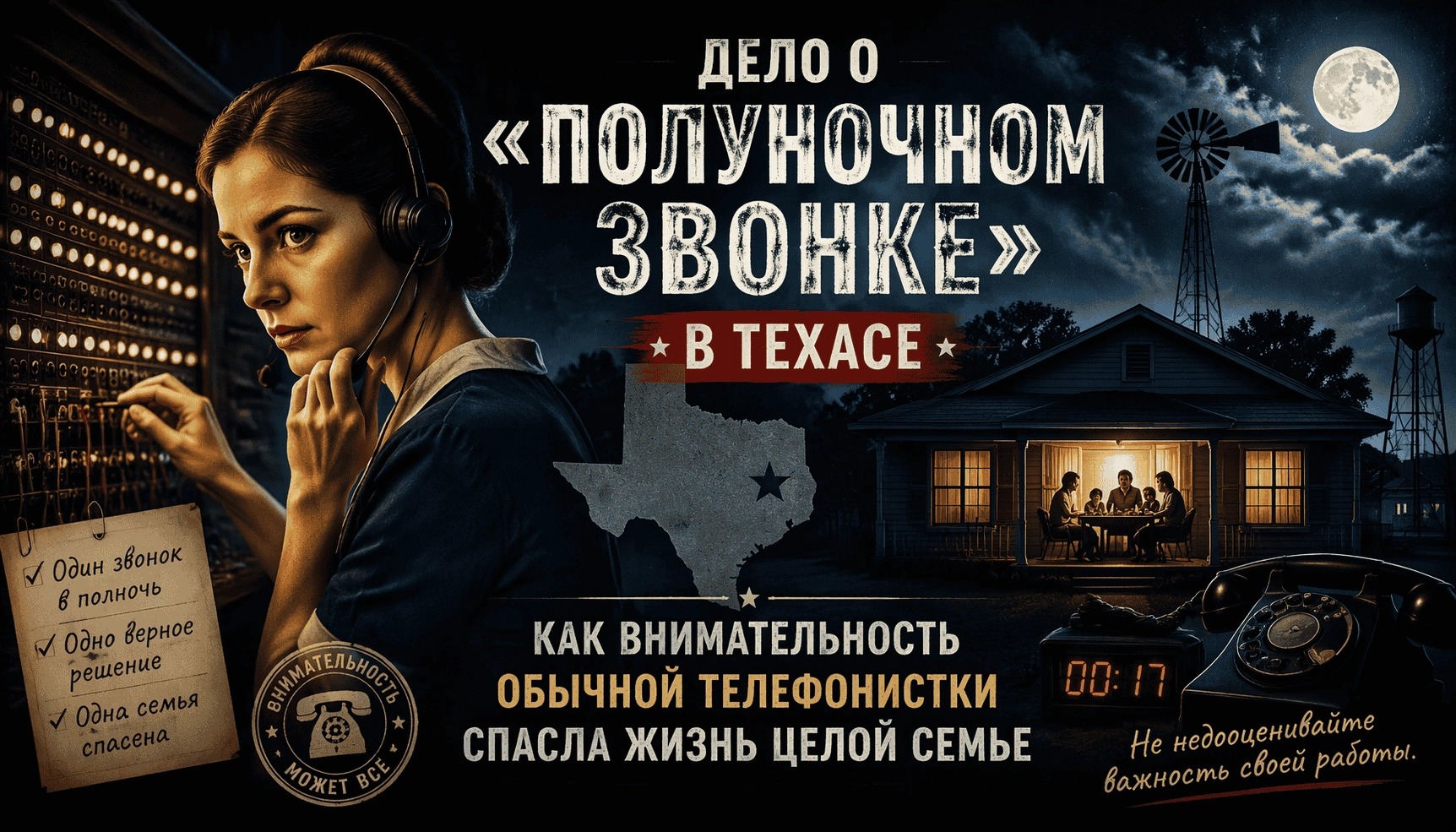 Внимательность обычной телефонистки спасла жизнь целой семье