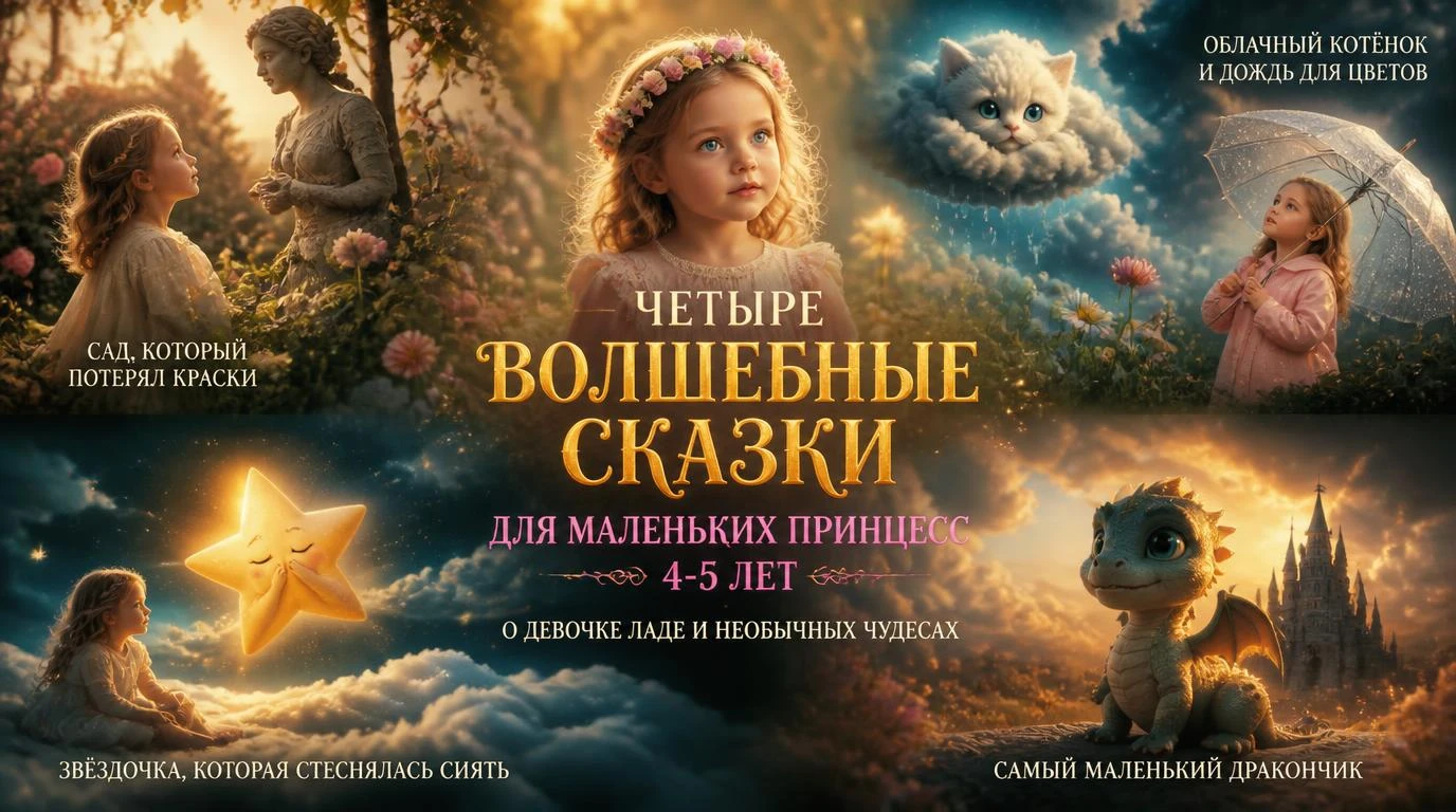 Волшебные сказки для маленьких принцесс 4-5 лет. О девочке Ладе и необычных чудесах.